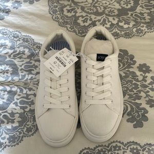 Brand new JCrew Factory white canvas tennis shoes